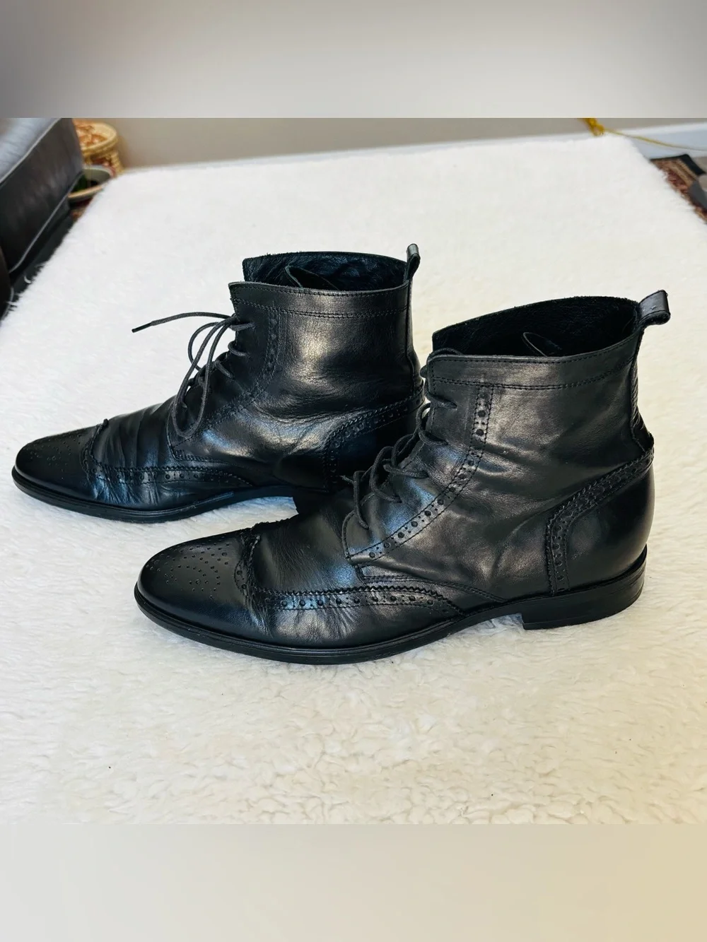 Antony Morato Black Leather Lace up Chukka/Ankle Men’s Boots size EU 43
